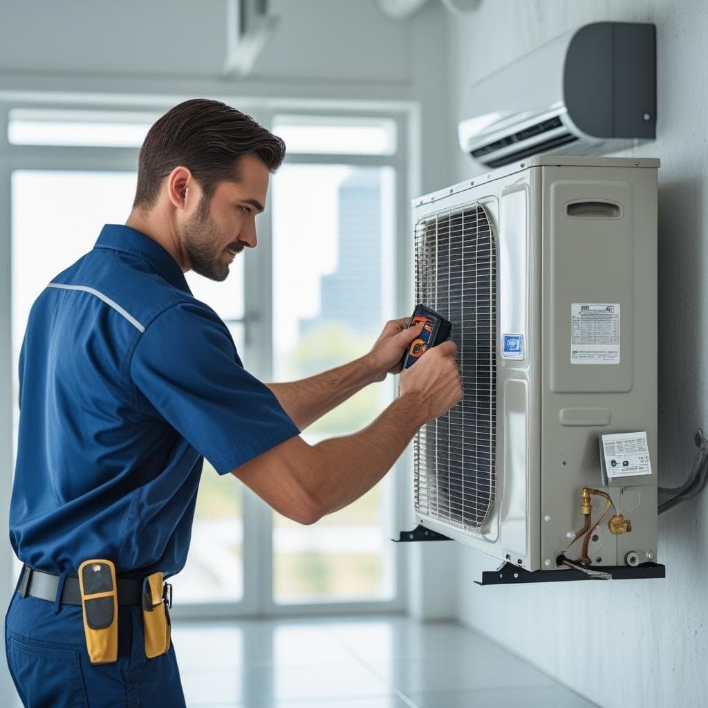 Freez FIX Technician servicing a cooling unit